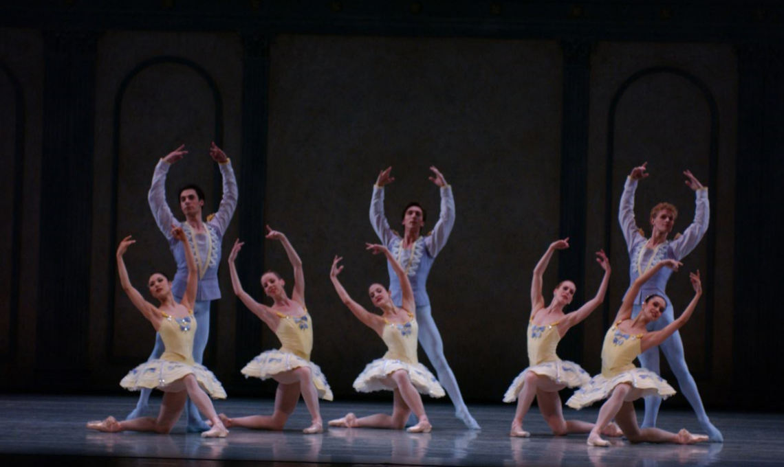 PNB dancers in George Balanchine's Divertimento #15. Photo by Angela Sterling.